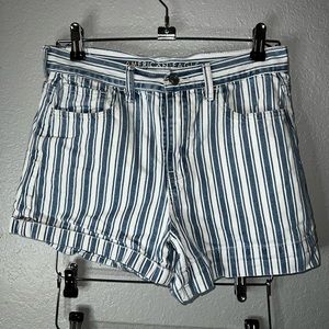 American Eagle Stripped Jean Shorts